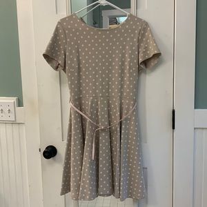 H&M fit and flare polka dot dress size medium m